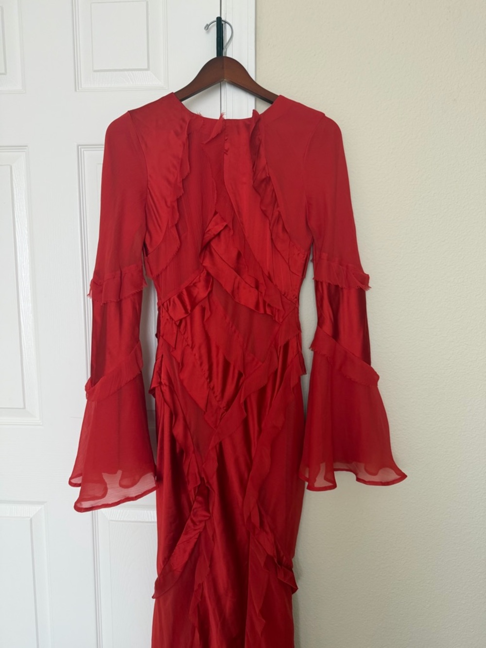 ASOS Red Ruffle Maxi Dress - Picture 2 of 3